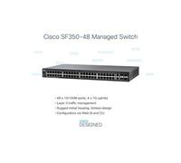 Small Business SF350-48 - Commutateur - C3 - Géré - 48 x 10/100 + 2 x 10/100/1000 + 2 x SFP Gigabit combiné - Montable sur rack