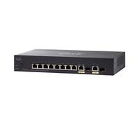 Small Business SF352-08P - Commutateur - C3 - Géré - 8 x 10/100 (PoE+) + 2 x SFP Gigabit combiné - de bureau - PoE+ (62 W)