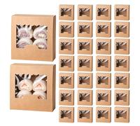 Small Cake Boxes 30 Pieces Cake Cookie Container with Window Transparent