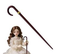 Small Cane rétro Stick Walking Stick Decorative Modèle Accessoires Alloy Vintage Canne pour la décoration intérieure Collecteurs Musée de théâtre Cosplay Raconte Race Historical Renipments Boys Girls