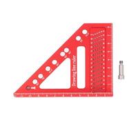 Small Carpenter Square, Integrated Aluminium Alloy 90 Degree Mini Carpenter Square, Triangle Square Ruler with Clear Engraved Scale, Woodworking Machinist Measuring Square for Woo