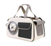 Small Cat Carrier Backpack, Bubble Window Kitten Bag, Breathable Travel Pet Holder 17.72x10.24x11.02 inches, Ventilated Cat Transport Pack, Lightweight Portable Crate for Hiking, Airplane