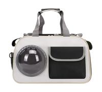 Small Cat Carrier, Bubble Window Backpack, Breathable Travel Bag, Compact and Lightweight Build for Camping, Hiking, Car Rides, Motorcycle, Airplane Use, 17.72x10.24x11.02 inches