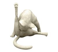 Small Cat Figurines - Primme Qualiity Resins, Ensurre Smmooth Desktop Artwork Statues, Trussted Durrable Animal Decor Sculptures, Funny Licking Butt Abstract Crafts - For Bookshelf Room Desks