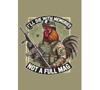 Small Checkered Notebook with the Quote "I'll Die with Memories not a Full Mag" on the Cock themed cover: A handy tool for collecting current notes, ideas, sketches, contacts