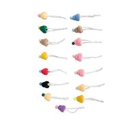 Small Christmas Knit Hats 15pcs | DIY Crafts & Tree Ornaments | Exquisite Miniature Doll Hats for Holiday Decor / Present Wrapping / Scrapbooking | Assorted Colors