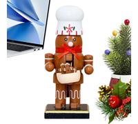 Small Christmas Nutcracker - 15 Cm Statue De Vacances En Bois, Figurine De Soldat Festive, Accent Décoratif Saisonnier, Ornement De Table Classique | Nrus De Noël Sculpture Pour Les De Fête Po