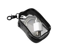 Small Clear Purse - Sac de stockage de câbles à poussière multifonctionnel | Organisateur de papeterie transparente avec fermeture éclair, pochette électronique portable, mini sac pour chargeurs, styl
