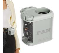 Small Clip On Fan - 100-Speed Rechargeable | 360° Rotating Waist Desk Fan