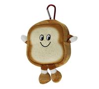Small Coin Purse - Funny Toast Hamburger Coin Pouch Keychain, Zipper Change Pouchs with Key Ring, Cute Small Funny Cartoon Pouch for, Headphones, Keys