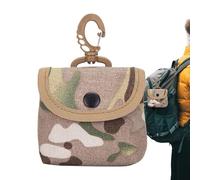 Small Coin Purse Keychain, Portable Money Pouch Bag, 10x14cm/3.94x5.51 inches Waterproof Outdoor Wallet, Sports Leisure Camping Pack for Travel, Hiking Nylon