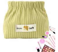 Small Corduroy Bag - 4.72in Fashionable, Elastic Opening, Organizing Pouch