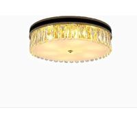 Small Crystal Chandelier Semi Flush Mount plafonnier Black Plafond Lampal Compatible avec Le Couloir Clait Salle de Bain Claign-Black-Black 40x15cm, Foyers