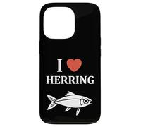 Small Cute Herrings Simple Minimalist Fish i Love Herring Coque pour iPhone 13 Pro