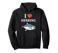 Small Cute Herrings Simple Minimalist Fish i Love Herring Sweat à Capuche