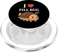 Small Cute Insect Woodlice Minimalist Simple i Love Pill Bug PopSockets PopGrip pour MagSafe