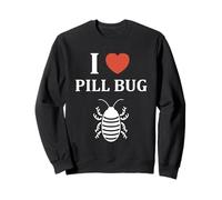 Small Cute Insect Woodlice Minimalist Simple i Love Pill Bug Sweatshirt