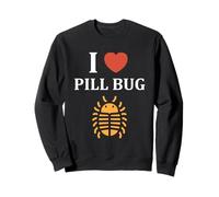 Small Cute Insect Woodlice Minimalist Simple i Love Pill Bug Sweatshirt