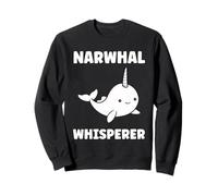 Small Cute Simple Minimalist Sea Unicorn Whisperer Narwhal Sweatshirt