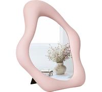 Small Decorative Wall Mirror - Desk Mirror - Vanity Mirror - 10" L X 8.8" W (Pink)
