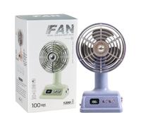 Small Desk Fan, 100 Speeds USB Rechargeable Cooler Small Bedside Fan For Home Office Bedroom Study Living Room Dormitory Apartment Makeup Adults Students Use Compact Personal Cooling Air Device