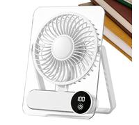 Small Desk Fan - Slim Quiet 1200mAh USB Rechargeable 100 Speed Portable Fan