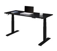 Small Desk Office Desk Home Office Height Adjustable Electric Standing Desk Modern Design 59 x23.6 inches Computer Table for Healthy Working Black Study Desk with Storage