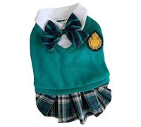 Small Dog Clothes Warm & Soft | Adorable Bowknot Pet Dress for Winter/Parties/Photo Shoots | Comfortable Breathable Polyester Cat Apparel