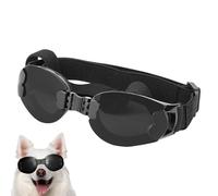 Small Dog Goggles, Foldable Pet Sunglasses, Anti-Glare Eye Shield, 15.3x4.5cm, Adjustable Strap Fit, UV-Protective Shade, for Cycling Skiing Beach Hiking Outdoor Adventures
