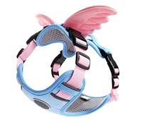 Small Dog Harness, Lightweight No Pull Vest with Wing, Breathable Utility with Sturdy Layer, Pet Gear with Refined Texture, 28-36cm Outdoor Category, Adjustable Harness for Walking Camping Travel Car