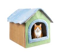Small Dog House - Foldable Cave Bed | Cat Cave, Plush Pet Hideaway