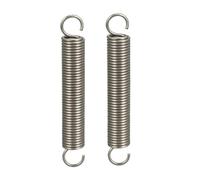 Small Dual Hook Tension Spring, 2pcs, Extended Compressed , For Marine Computer Electronics Railway(2.5x20x60mm)