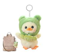 Small Duck Plush Keynchain - Mini accessoire de pendentif jouet doux, mignon de sac de canard en peluche de dessin animé | Adorable Pocket Size Animal Decoration Decoration porte-clés Accessoire pour