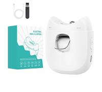 Small Electric Nail File, Led Light Nails Clipper, Automatic Nail Grinder 2.95x2.36in, Safe Fingertip Injury Prevention, Electric Toddler Trimmer for Kids, Baby Use