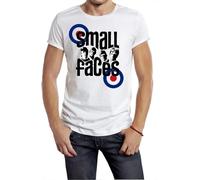 Small Faces Logo Badge Men T-Shirt Music Mod Band Album Tee White Manches Courtes(XX-Large)