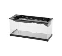 Small Fish Tank, Acrylic Clear Desk Aquarium with Filter, Fish Starter Kit with Air Pump, Compact Design 12.4x5.31x6.5 inches for Tabletop, Living Room, Studio, and Home Use