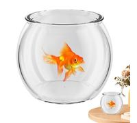 Small Fish Tank, Clear Beta Fish Aquarium, Compact Aquatic Animal Container, Home Decoration, Thick Glass Material, Tabletop Or Desktop Display, Ideal for Office Or Living Room