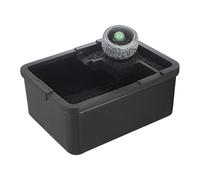 Small Fish Tank, Desktop Hydroponic Aquarium, 11.42 inches Compact USB Filter and Light, Bookshelf Tank for Bedroom Jellyfish Shrimp Aquaponics Reef, Black White