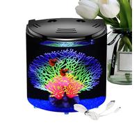 Small Fish Tank - Détente améliorée, Aquarium Nano-Acrylique Portable | Branche de Poisson de carnet d'alimentation Quotidienne Petite, adaptée au Terrarium, Tortues et Insectes Habitat, s Eau