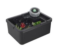 Small Fish Tank, Landscape Tank, 11.42x8.66x4.72 inches Desktop Hydroponic Aquarium with USB Pump, Light Source Light, Compact Aquaponics for Bedroom, Bookshelf, Office, Reef, Shrimp