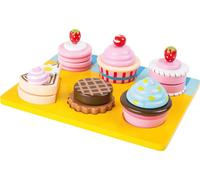 Small Foot 10149 Accessoires de cuisine pour enfants Découpe "Cupcakes et gâteaux", multicolore, 13 pièces (1 set)