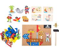 Small Foot 10226 Jeu de marteaux "Pirate", multicolore, 165 pièces (1 set)