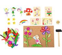small foot 10227 Jeu de marteau "Fée" en bois, tableau de liège avec motifs de fées pour marteler, à partir de 6 ans