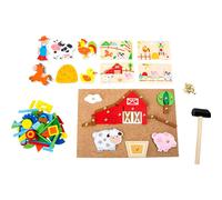 Small Foot 10228 Jeu de marteaux "Ferme", coloré, 174 pièces (1 set)