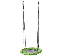 Small Foot 10474 Balançoire en Filet Pelouse, matériau Robuste et résistant aux intempéries, avec système de Fixation, à partir de 3 Ans, Vert, Gris