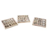 Small Foot 10534 Déco à suspendre Merry Christmas, Bois, Nature, 18 x 18 x 2 cm, Pack de 3