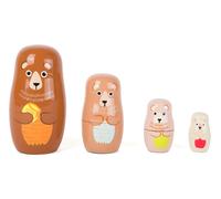 Small Foot 10621 Matrjoschka Bear Figures Made of Wood in Four Different Sizes a