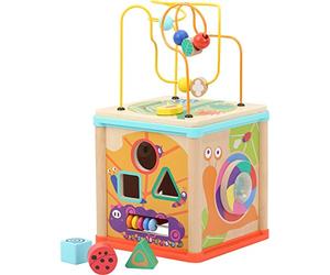 Small Foot 10622 cube de motricité faune Prairie d'été, plaisir et activité pour bébé et tout-petit