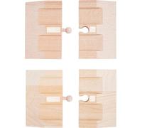 small foot 10809 Kit de route "Rampes" en bois, 4 pièces, compatible avec tous les chemins de fer en bois courants, à partir de 3 ans