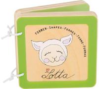 small foot 10861 Livre pour bébé "Lotta" (formes) en bois, enseigne aux tout-petits les premières formes,resistant à la salive et sans danger, à partir de 12 mois.